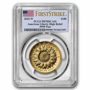 2025-W High Relief American Liberty Gold PR-70 PCGS (FirstStrike) - Picture 1 of 3