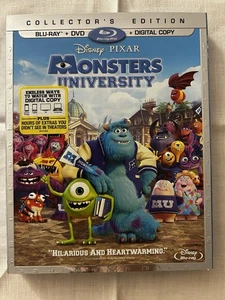 Monsters University Blu-ray 3d/2d 2013 3-Disc Set, Slip Cover - Picture 1 of 6