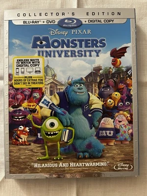 Monsters University Blu-ray 3d/2d 2013 3-Disc Set, Slip Cover - Image 1 of 4