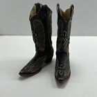 Corral Women's A1967 Black Leather Wings Cross Cowboy Western Boots Size 7 M