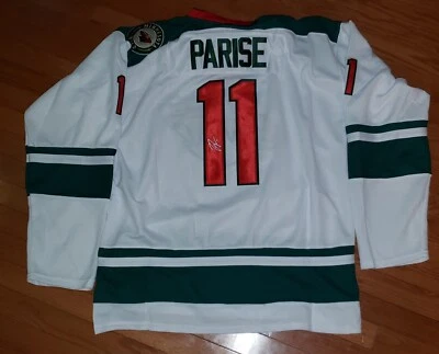 CAMISETA FIRMADA POR ZACH PARISE 'MINNESOTA WILD' ALT CAPITÁN STANLEY CUP CHAMP *CERTIFICADO DE AUTENTICIDAD Foto 1 de 3