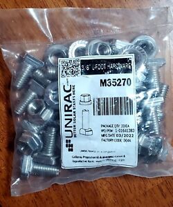 20 Pack UNIRAC 3/8" L-Foot Hardware. SOLARMOUNT M35270 T-BOLT & NUT  Stainless 