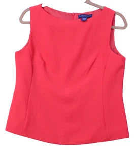 Karen Scott Top Womens Size 8 Petite Red Tank Layer Fitted Darts Bust - Picture 1 of 10