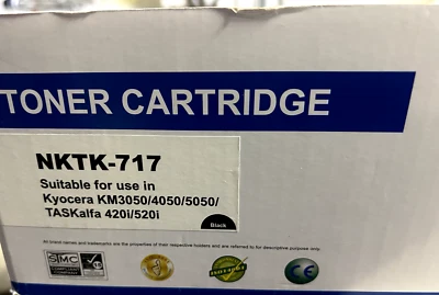 New NKTK-717  for Kyocera KM3050/4050/5050 Black Toner Cartridge - Image 1 of 2