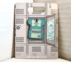 Disney Parks Arendelle Aqua Blue Mini Backpack Glitter Pin Frozen Anna Elsa LR - Picture 1 of 3