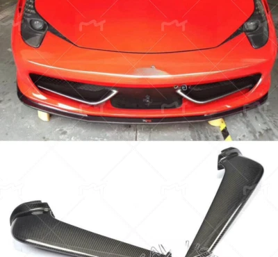 Difusor divisor de ventilación de parachoques delantero de carbono para Ferrari 458 Italia Spider10-15 Foto 1 de 4