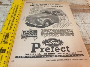1952 FORD PREFECT Australian Sales Advert - Picture 1 of 1