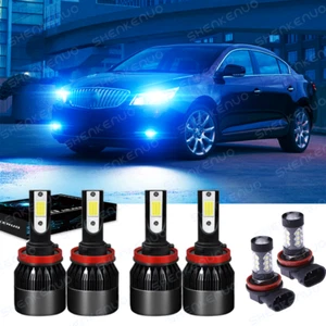 For Buick LaCrosse 2010-2013 6x 8K LED Headlight Hi/Lo beam + Fog Light Bulbs - Picture 1 of 12