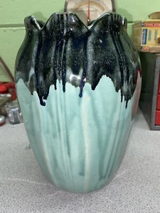 Zanesville Stoneware Co ZSC Shape #307 8.5” Vase Overflow Variety Glaze HTF RARE - Picture 1 of 15