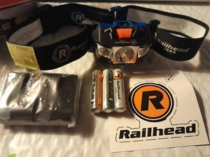 Railhead Gear Headlamp 200 Lumen, 164 Ft Beam Distance KE-HL100 W/hard Hat Clips - Picture 1 of 5