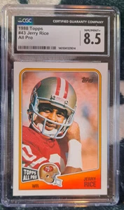 Jerry Rice 1988 Topps #43- CGC Graded 8.5 - Picture 1 of 2