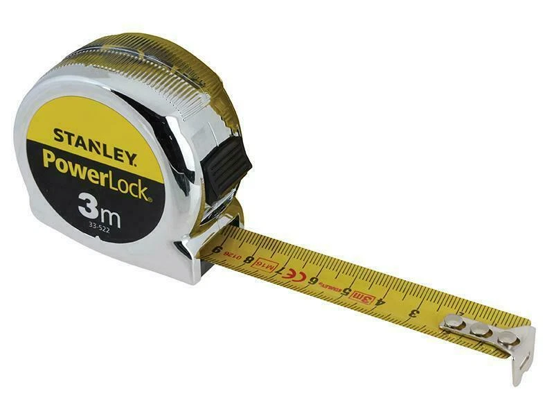 Stanley Tools Powerlock Classic Pocket Tape 3M(Width 19Mm)(Metric Only)STA033522 - Image 1 of 1
