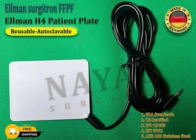 ELLAMAN Ellman Surgitron H4 Patient Grounding Plate – CE Certified, Reusable