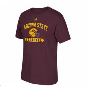 Adidas Men's Arizona State Sun Devils Gridiron Cotton T-shirt Maroon Large - Picture 1 of 5