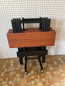 Oak Folding TV Tray Table- Amish Made- Multiple Stain Choices - Picture 1 of 17