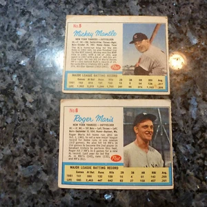 1962 POST CEREAL #5 MICKEY MANTLE #6 ROGER MARIS NEW YORK YANKEE LIFE MAGAZINE - Picture 1 of 4