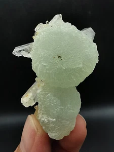 47 g natürlicher grüner Prehnit Quarz Kristall Cluster Mineral Probe Szechwan - Bild 1 von 10