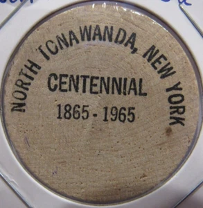 1965 North Tonawanda, NY Centennial Wooden Nickel - Token New York - Picture 1 of 2