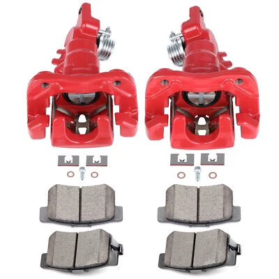 2x Pinzas de freno traseras + 4x Pastillas de cerámica para 2004 2005 2006 2007 2008 Acura TSX Foto 1 de 4