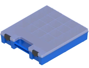 Caja Compartimento TechPak - Almacenamiento de Plástico Duradero con Tapa Transparente y Divisores - Imagen 1 de 3