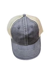 Cap Comfort Colors  Navy/Stone Mesh Garment Wash  Cotton/Poly Snap Clousure New - Picture 1 of 3