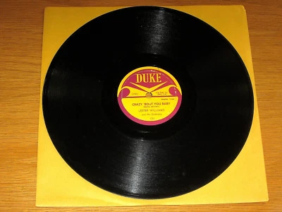 BLUES/R&B 78 RPM - LESTER WILLIAMS - DUKE 131  "CRAZY 'BOUT YOU BABY/DON'T TAKE" - Imagem 1 de 2