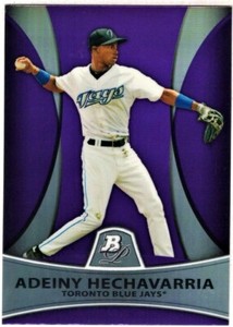 ADEINY HECHAVARRIA - 2010 BOWMAN PLATINUM PROSPECTS PURPLE REFRACTOR RC