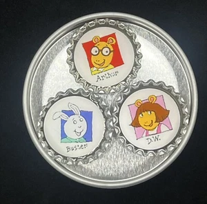 Arthur Inspired Magnets / 3 Magnets In Gift Tin / Decorative Magnets / Gift - Picture 1 of 1