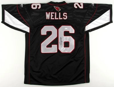 Camiseta Reebok Chris "Beanie" Wells assinada Cardinals JSA Ohio State All American - Imagem 1 de 4