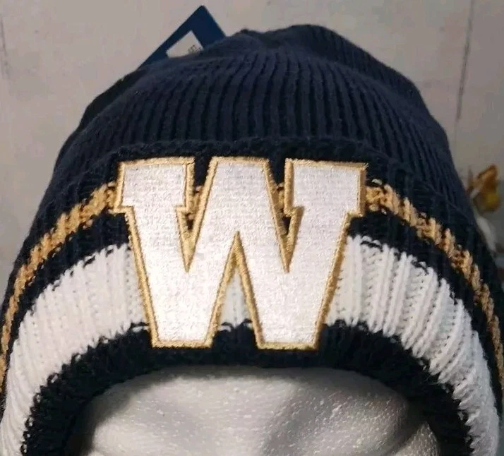 Auténtico gorro tejido fútbol americano Univ of Washington Huskies línea lateral. Reebok nuevo con etiquetas Foto 1 de 4