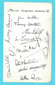 SERVICIOS COMBINADOS BRITÁNICOS XI 1945 RARO AUTÓGRAFO ORIGINAL PÁGINA 11 X FIRMAS - Imagen 1 de 4