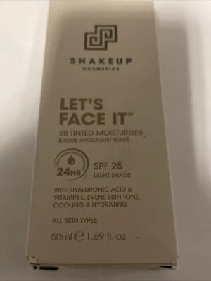 SHAKEUP COSMETICS (MENS) LET'S FACE IT BB TINTED MOISTURISER 50ML - SPF 25 - NEW