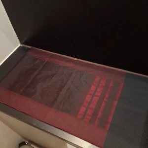 Burgundy and black vintage TREVIRA men's classic scarf opera with 35% wool - Picture 1 of 11