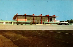 USA Rhode Island Warwick New Air Terminal Gebäude Vintage Postkarte B145 - Bild 1 von 2