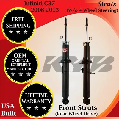 Puntales delanteros originales KYB para Infiniti G37 2008-2013 2x2 garantía de por vida Foto 1 de 4