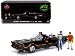 Batimóvil 1966 con luces Batman y Robin serie de televisión clásica 98625 Jada 1:18 - Imagen 1 de 1