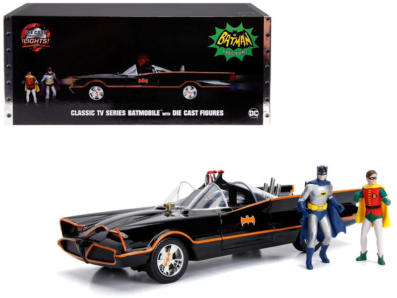 1966 Batmobile with Lights Batman and Robin Classic TV Series 98625 Jada 1:18 - Image 1 of 1