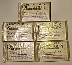1992 Penthouse Collectors Series Premier Edition Card Packs x5 Lot - Picture 1 of 2