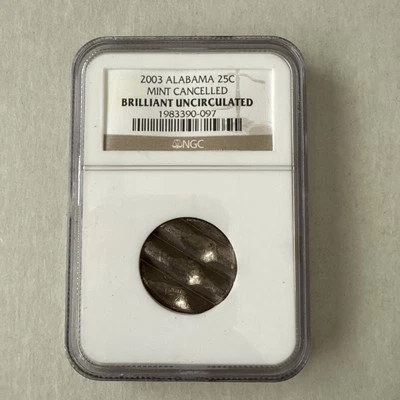 2003 Alabama 25C Mint Cancelled NGC Brilliant Uncirculated - Image 1 of 3