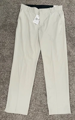 Брюки для гольфа мужские Nike размер 32 x 32 бежевые Dri-Fit стандартный крой эластичные спортивные НОВЫЕ - Изображение 1 из 4