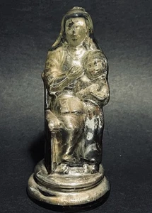 Estatuilla de cristal de mercurio de finales del siglo XIX. Devocionales bíblicos para madre e hijo. - Imagen 1 de 8