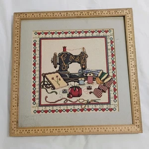 Candamar Designs Vintage Sewing Machine Unfinished Cross Stitch Ruler Frame - Picture 1 of 8