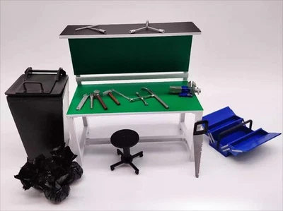 1/18 Diorama Car Model Repair Tool Set Garage Workshop Scene Accessories - Image 1 of 4
