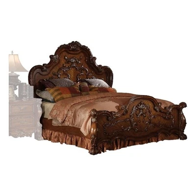ACME Dresden California King Wooden Panel Bed in Cherry Oak - Image 1 of 2