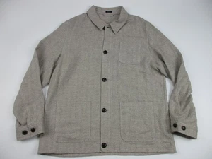 Mens XL Peter Millar Summer Strasse Chore Coat linen cashmere herringbone - Picture 1 of 9