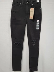 Damen Skinny Jeans Denim Hose Levis 721 Schwarz 6 Medium 28x30 Used - Bild 1 von 6