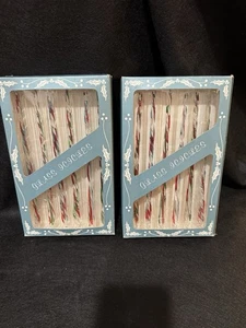 VTG Kurt Adler Glass Icicles 2 Sets of 6 Ea Red Green Blue 9" Christmas Ornament - Picture 1 of 4