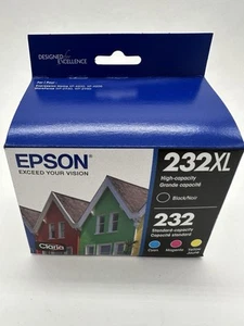 Epson 232XL Black & 232 Color Ink Cartridges T232XL-BCS OEM EXP 11/2027 - Picture 1 of 3