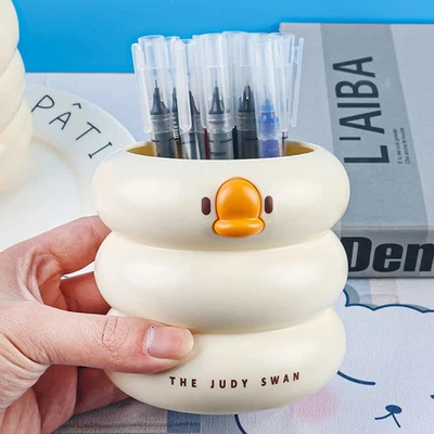 Kawaii runder Stifthalter Cartoon Design Schreibtischorganizer Schulbedarf - Bild 1 von 4