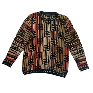 Tundra Made in Canada COOGI Style Baumwollpullover in Rot/Beige/Schwarz Gr. L - Bild 1 von 10